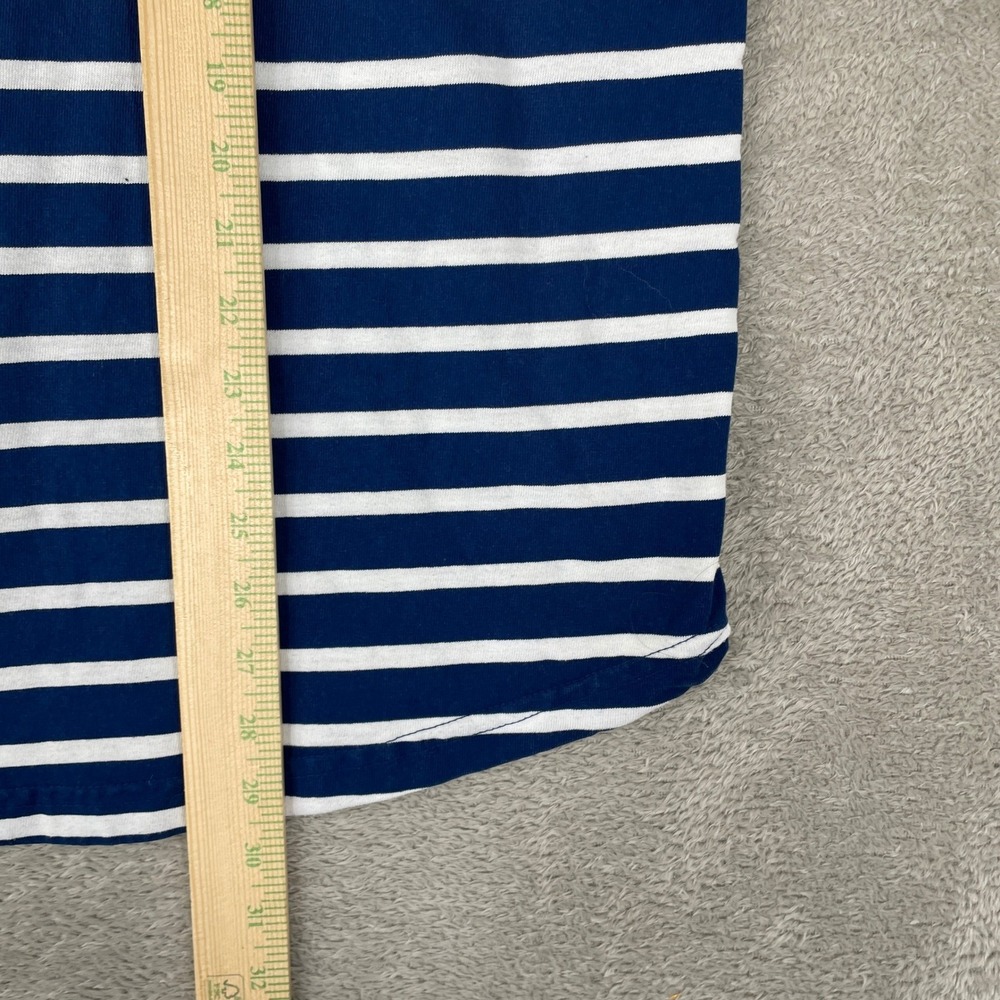 Walt Disney World Spirit Jersey Womens Medium Blue White Striped Nautical Shirt - Picture 5 of 7